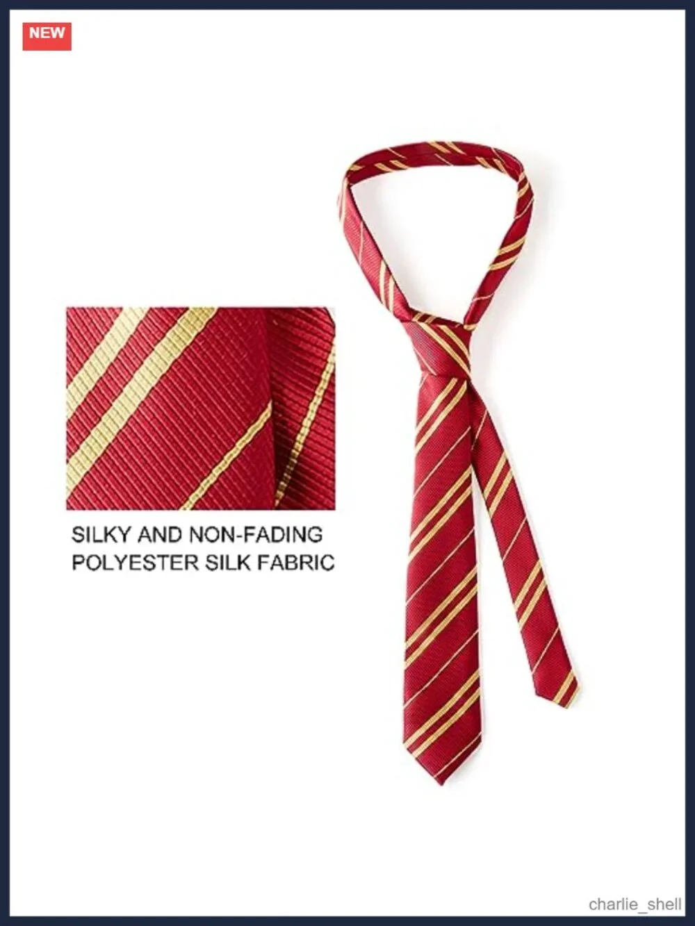 Striped Silk Polyester Necktie & Glasses Costume Accessory Set Wizard Cosplay